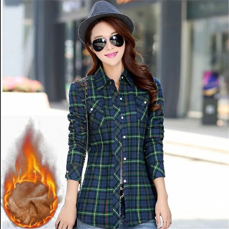 Новинка 2019 Брендовая женская бархатная Толстая теплая блузка рубашки с длинным