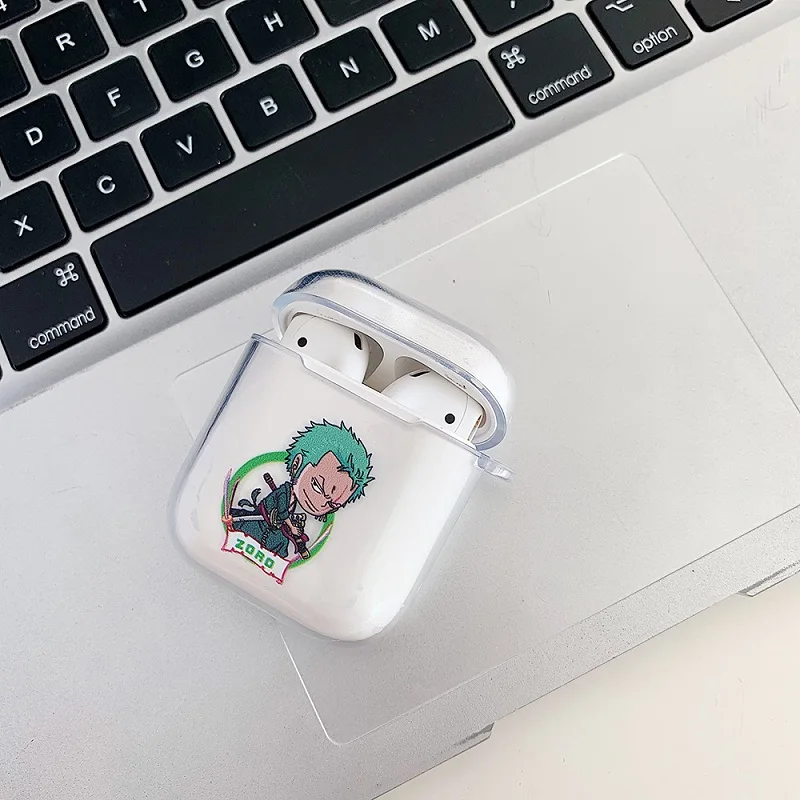 Мультфильм Один Кусок Луффи Зоро Беспроводная bluetooth-гарнитура мягкий чехол для Apple AirPods 1 2 защитная коробка чехол сумка