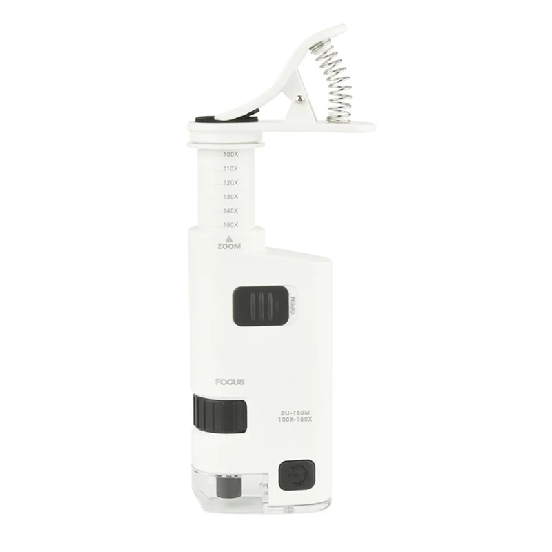 White 100-150X Цифровой Микроскоп USB Microscopio 80-120X светодиодный сотовый телефон клип-тип сотовый телефон микроскоп Лупа с светодиодный увеличитель лампы - Цвет: White 100-150X