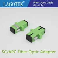 50100200500pcs sc apc simplex single mode fiber optic adapter sc optical fiber coupler sc apc fiber flange sc connector
