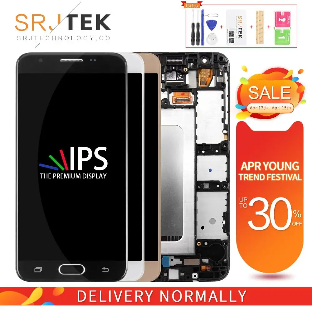 Для Samsung GALAXY J5 Prime дисплей G570 LCD ON5 2016 сенсорный дигитайзер экран сенсорная рамка 2017