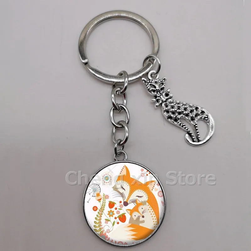 Брелок Лисичка из лисьего стекла с подвеской в виде животного - купить по