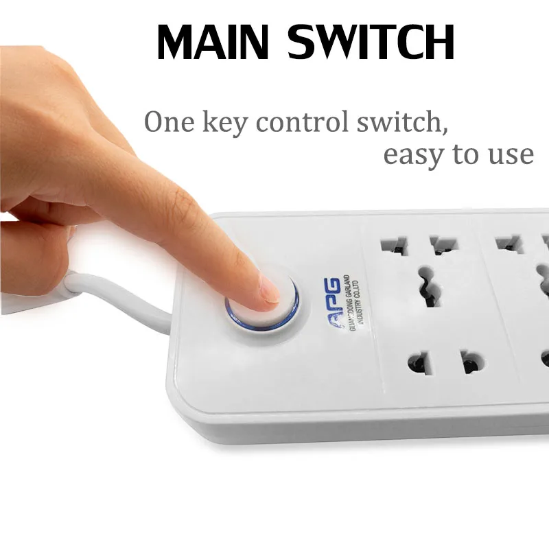 Удлинитель питания с защитой от перенапряжения вилка для ЕС Великобритании