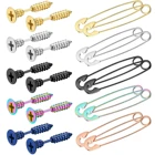 Мужские Винты с шипами, из нержавеющей стали, серьги-гвоздики унисекс, в стиле панк, гот, хип-хоп, набор серег-колец, 1 пара