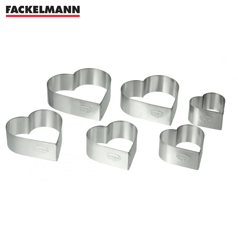 Формочки для печений FACKELMANN Dr.Oetker 1060 &quotСердечки&quot 6шт 5 9х2 5см|Формочка печенья| |