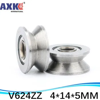 10 шт. V рифленый выпрямитель Направляющие подшипники колеса V624/135 V135 4*14*5 мм ABEC 5