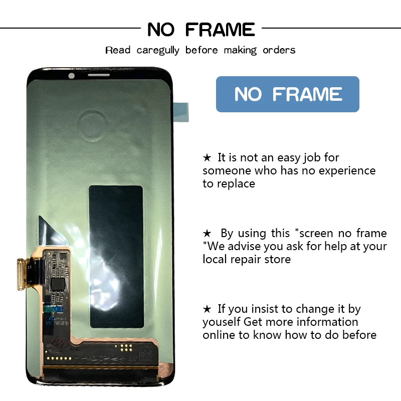 Замена с рамкой для Samsung S9 plus G965 965F s9 g960 g960f ЖК дисплей дигитайзер сенсорный