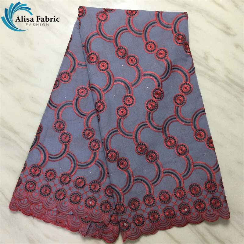 

100% Cotton Lace Fabric Swiss Voile Lace In Switzerland African Dry Lace Fabric 5 Yards Nigerian Lace Fabrics For Party Wedding