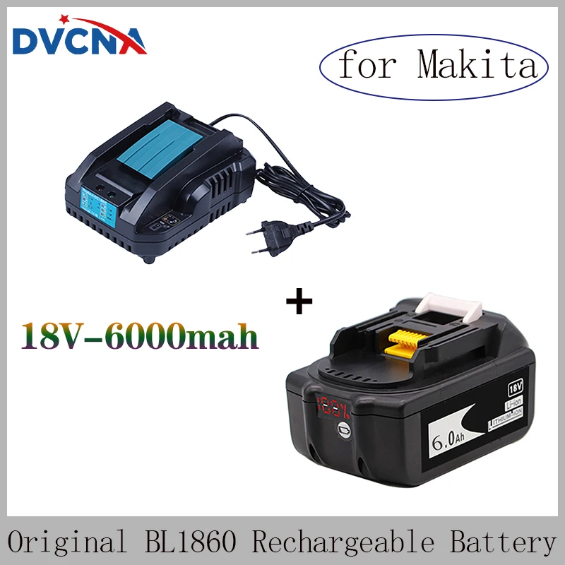 

Оригинальный аккумулятор BL1860 18 в 6000 мАч литий-ионный аккумулятор для Makita 18 в аккумулятор BL1840 BL1850 BL1830 BL1860B + зарядное устройство