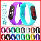 Часы Детские светодиодные спортивные, электронные цифровые наручные для мальчиков и девочек, с браслетом из ПУ кожи