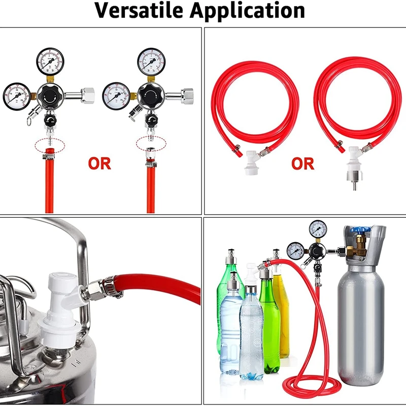 Ball Lock Gas Line Assembly 5Ft Long Tubing 5/16 Disconnect Set Home Brewing Kit for Beer | Дом и сад