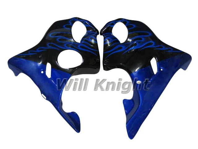 Мотоциклетные комплекты обтекателей с синим пламенем для Honda CBR 600 F4I CBR600F4I 2001 2002 2003