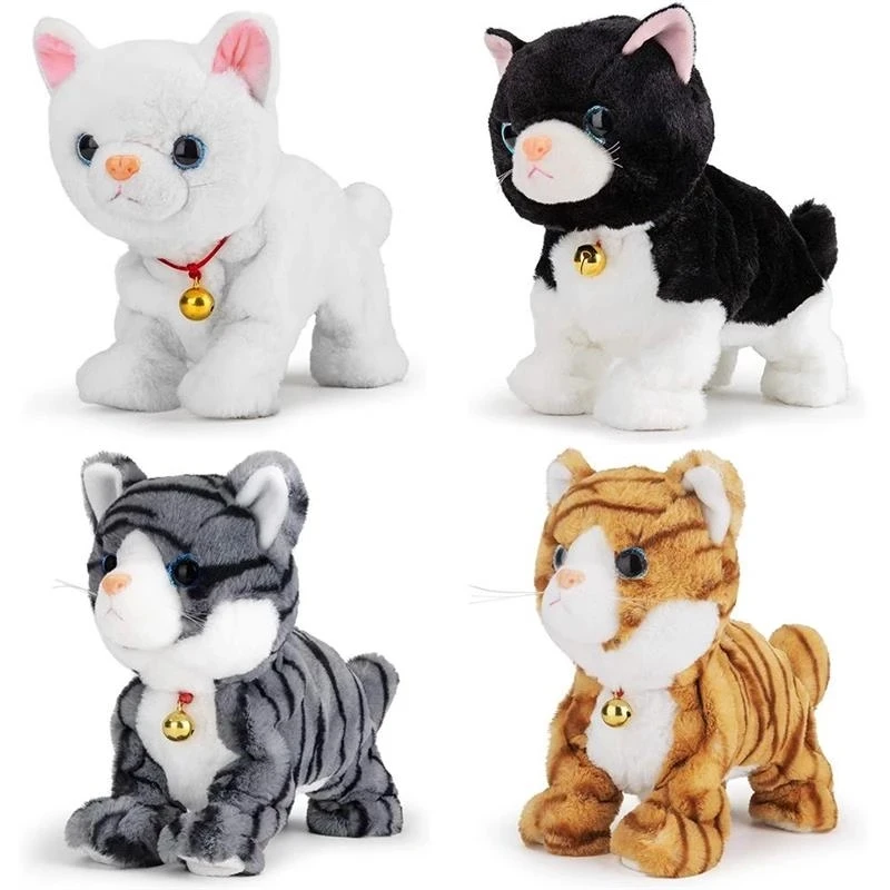 

Робот-Кот электронная игрушка кошка электронная плюшевая игрушка для домашних животных Поющий ходящий поводок Mew игрушки для котят Имитаци...