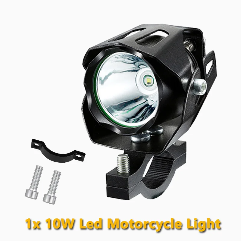 1pcs A moto light Мото rcycle головной светильник T6 10 Вт светодиодный мото велосипедный передний головной светильник на руль велосипеда точечный мигающий светильник налобный фонарь для скутера фары мотоцикла - Цвет: 1pcs A moto light