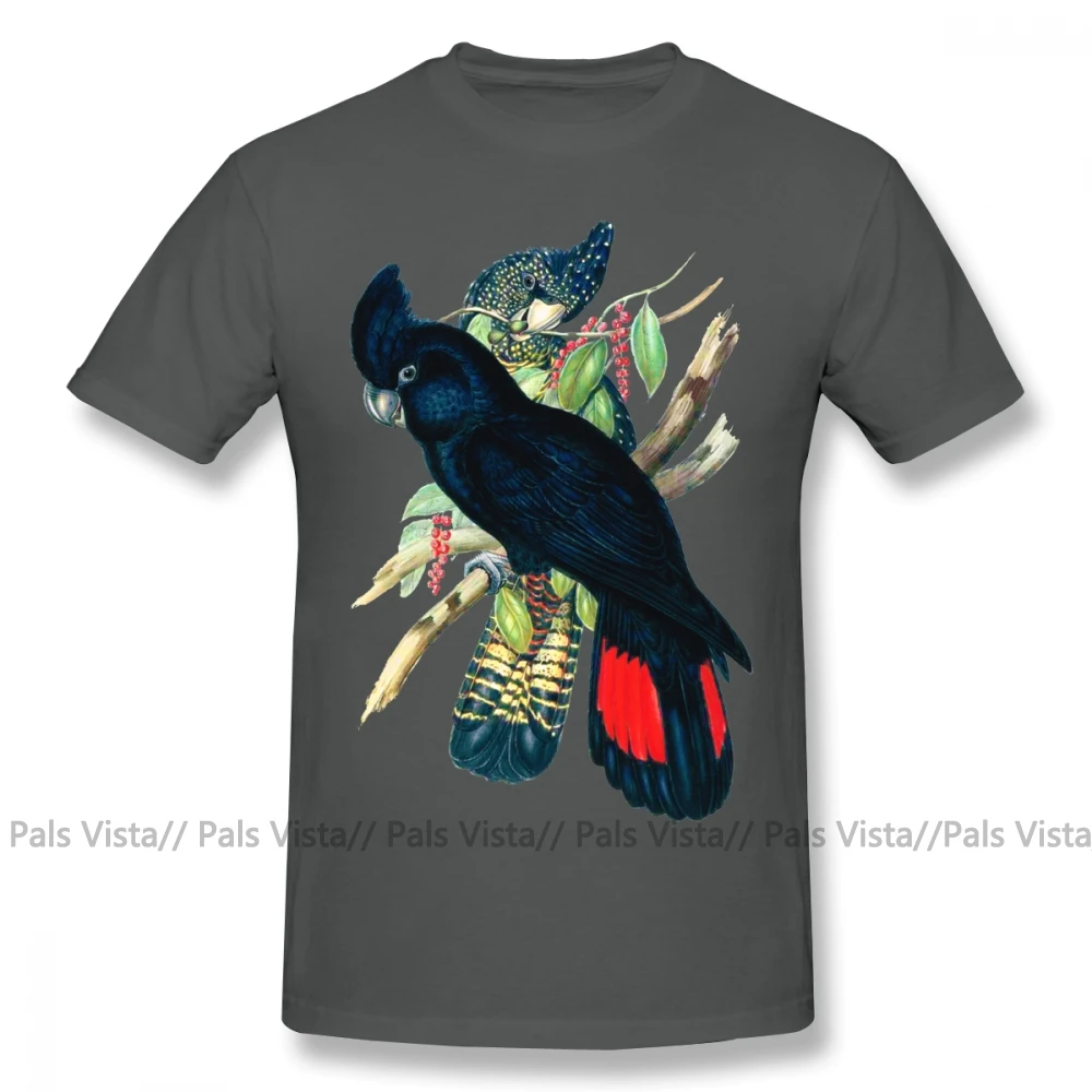 Футболка австралийская черная с принтом коккаду летняя футболка большого