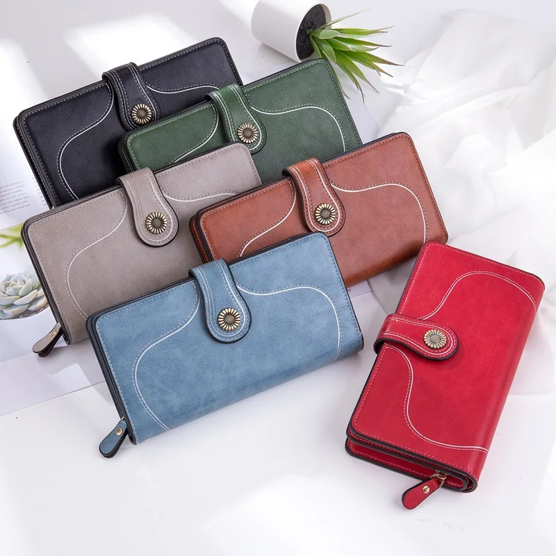 

2019 Women's Wallet Multi-functional Large-capacity Mobile Phone Bag Fashion Buckle Money Clip Hand Bag