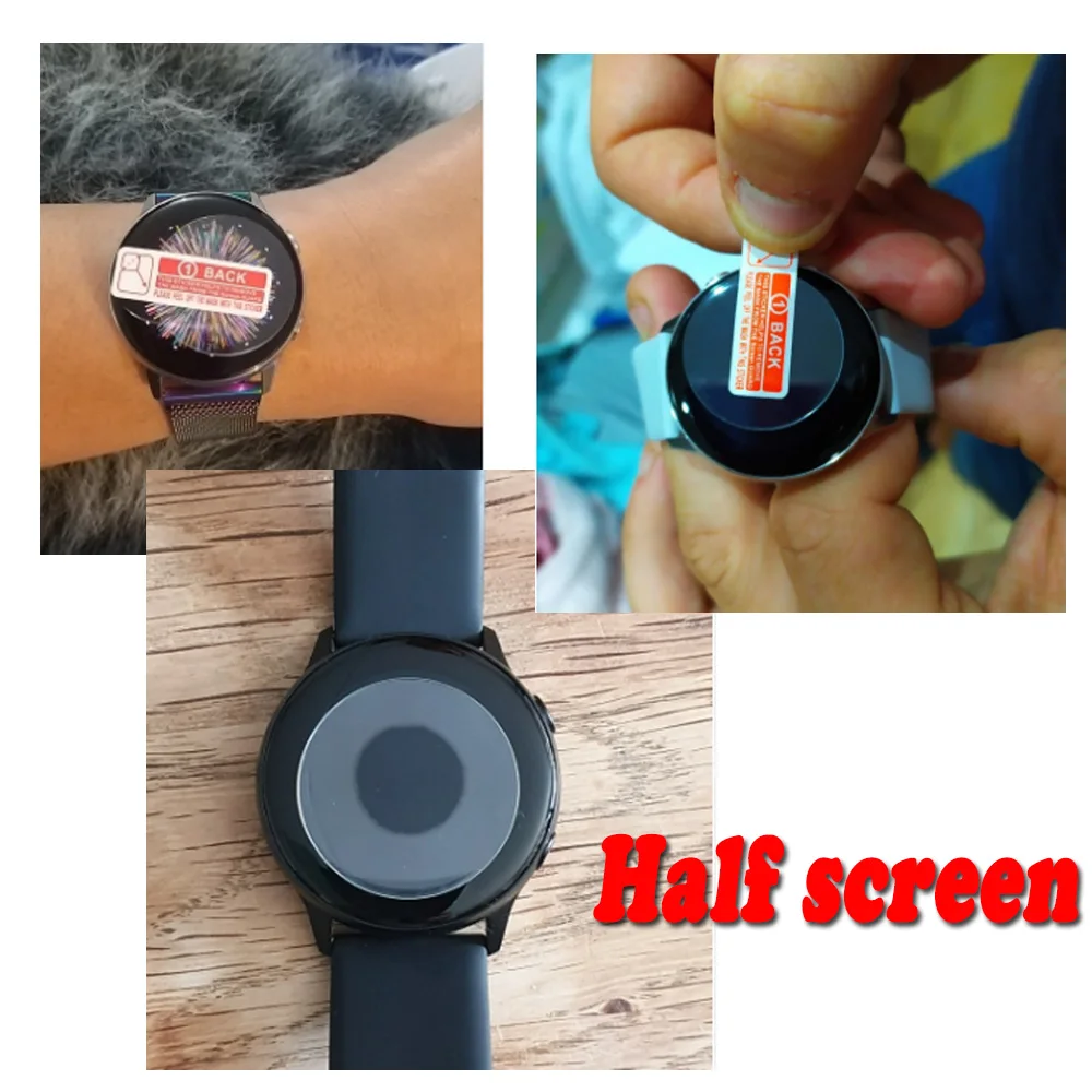 5 шт. 9H HD Закаленное стекло Защитная пленка для samsung Galaxy Watch активные умные часы прозрачная пленка на половину экрана