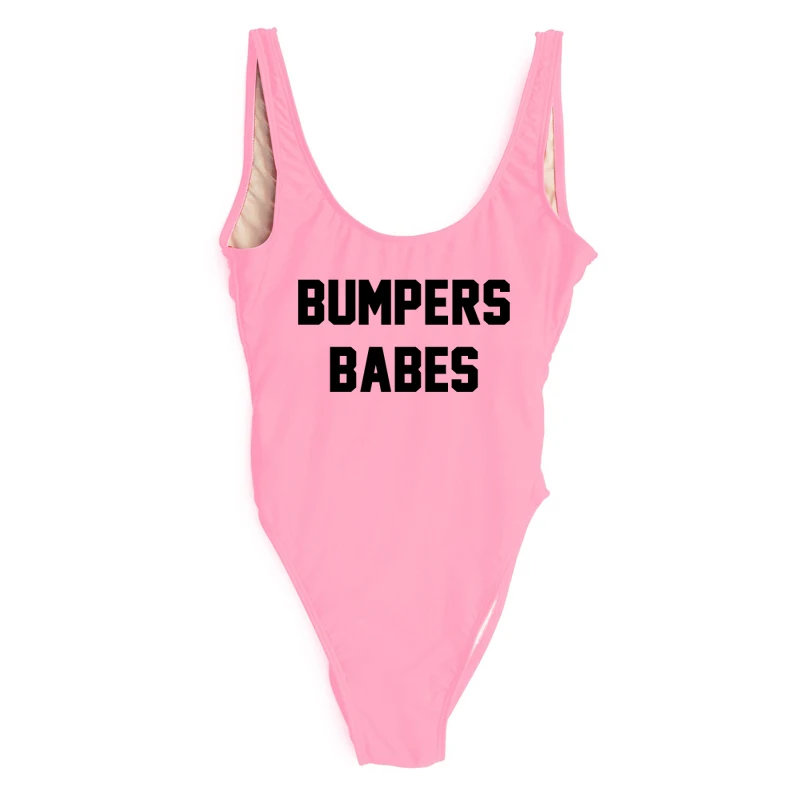 2020 Hot BUMPERS BABES Women's Swimsuits One Piece Bathing Suit Plus Size Customized Printing Sexy Bodysuit Dropshipping | Спорт и