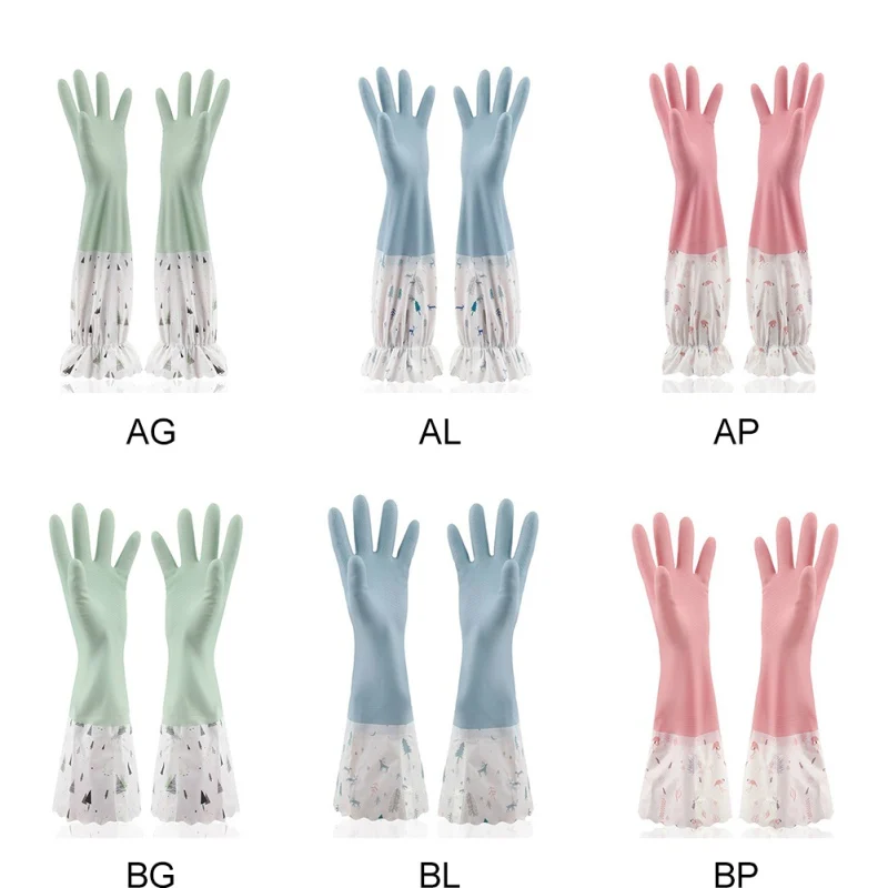 

Kitchen Non-slip Cleaning Gloves For Cleaning Accessories Reusable Large