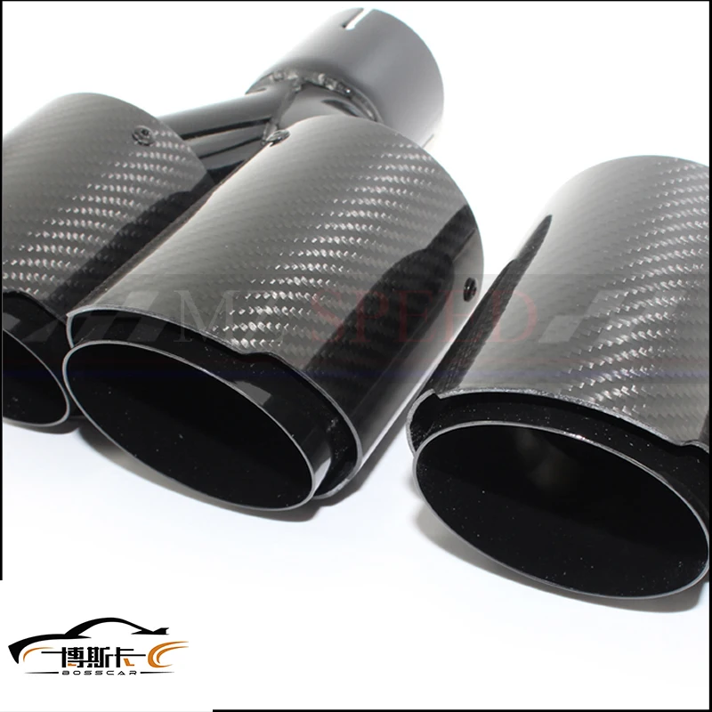 Автомобильный глянцевый глушитель из углеродного волокна Y-образная выхлопная