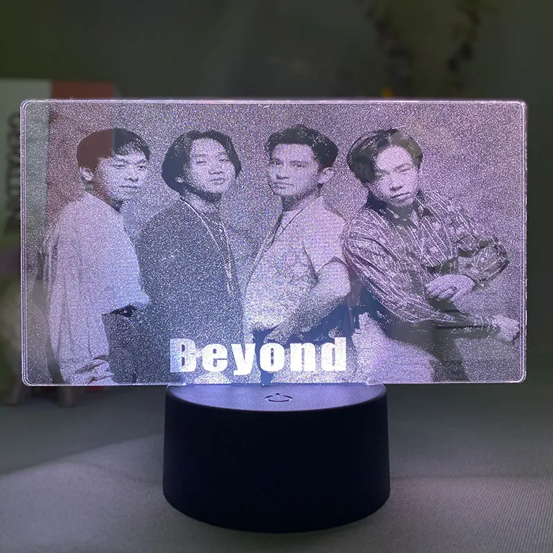 Объемная лампа в гонконгском стиле Beyond Wong Ka Kui акриловая прикроватная с