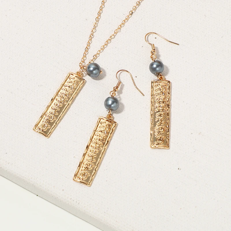 

Say Hello 4 Designs Hawaiian Pearl Jewelry Sets Polynesian Samoa Marshall Style Vintage Hollow Leaf Necklace Earrings Set K6514