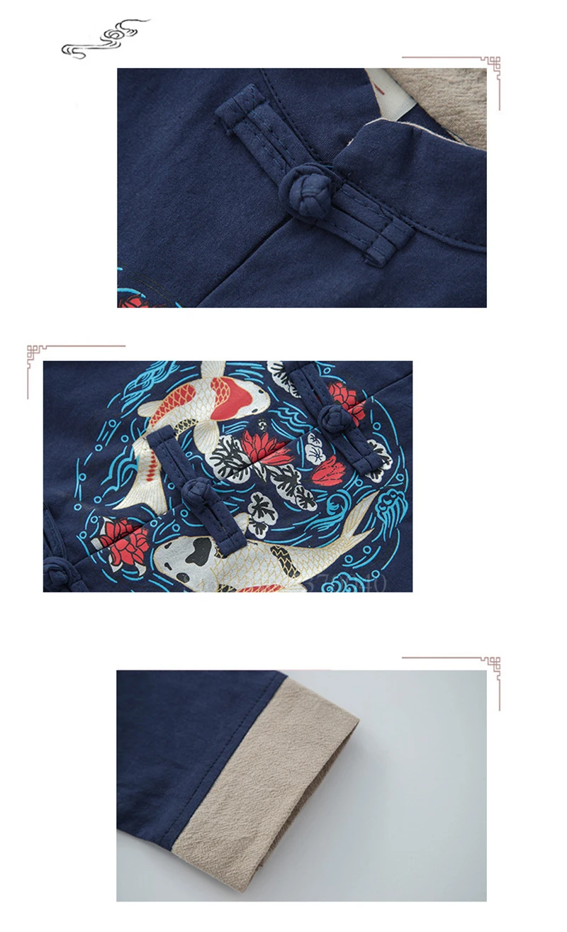 Традиционный китайский костюм для детей; Hanfu; комплект одежды из топа и штанов для маленьких мальчиков; вечерние костюмы с футболкой кунг-фу для восточных праздников