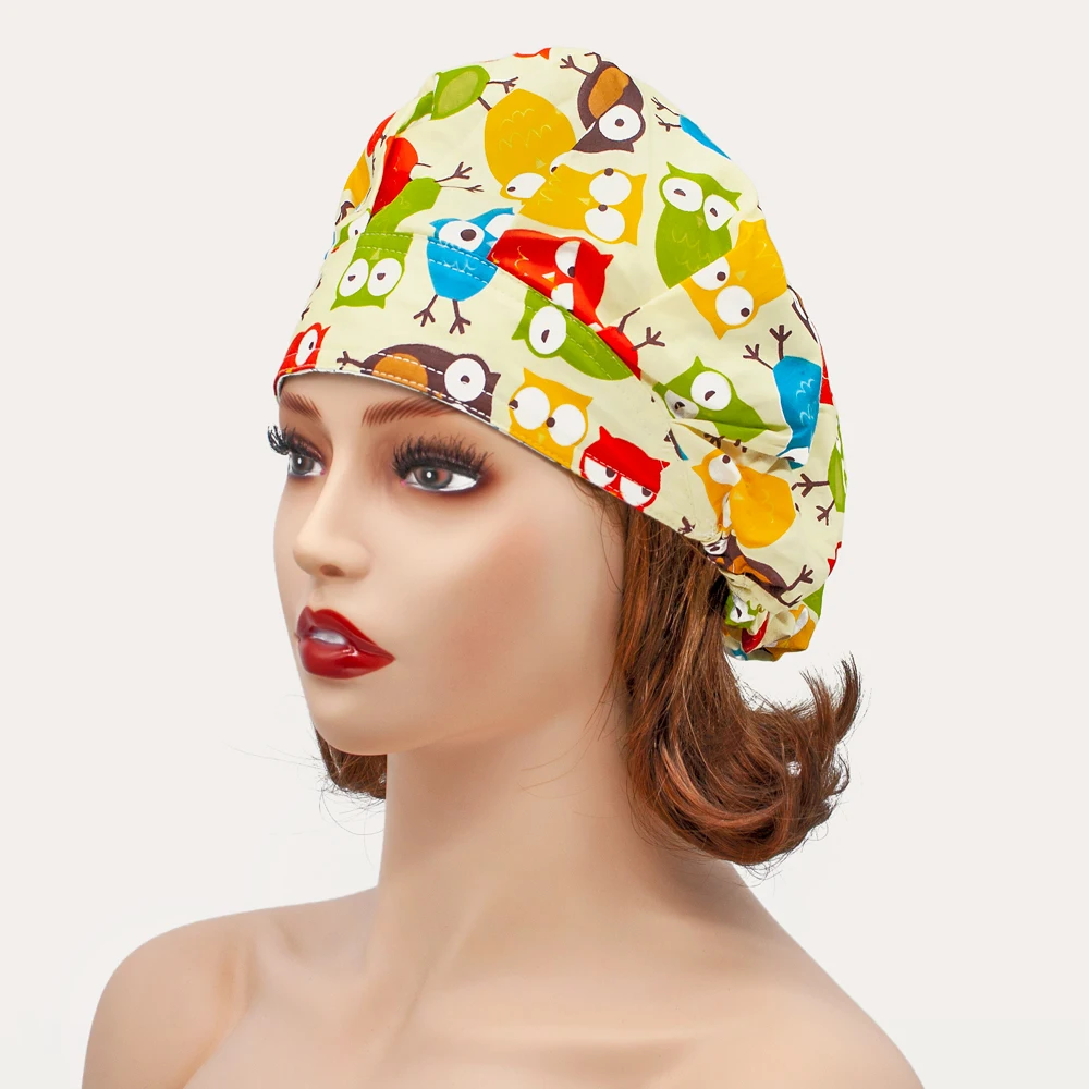 

Clearance Sanitary Cap Breathable nursing scrubs hat adjustable scrub caps women hat for long hair nurse accessories