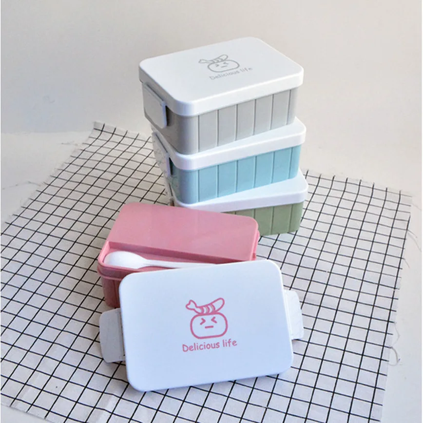 Детский бэнто бокс с подогревом Ланч пластиковые пищевые контейнеры для