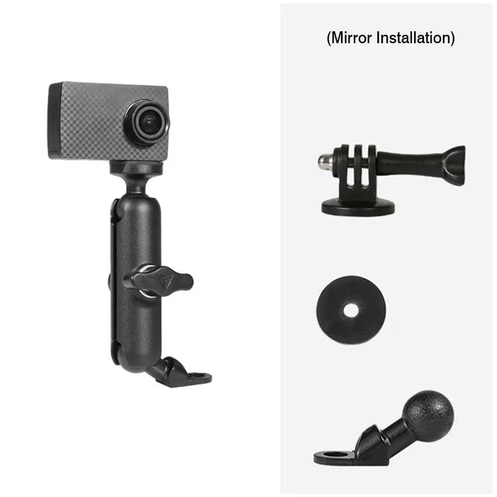 motorcycle rearview mirror universal bracket handlebar adjustable mount electronic camera stand holder rearview mirrors 2020 new free global shipping