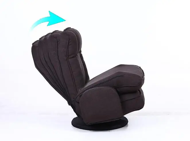

Fashion Swivel 360 Degree Swivel Folding 6-Position Floor Chair Armrest Lazy Sofa Floor Armchair Comfort Video Gaming Chair