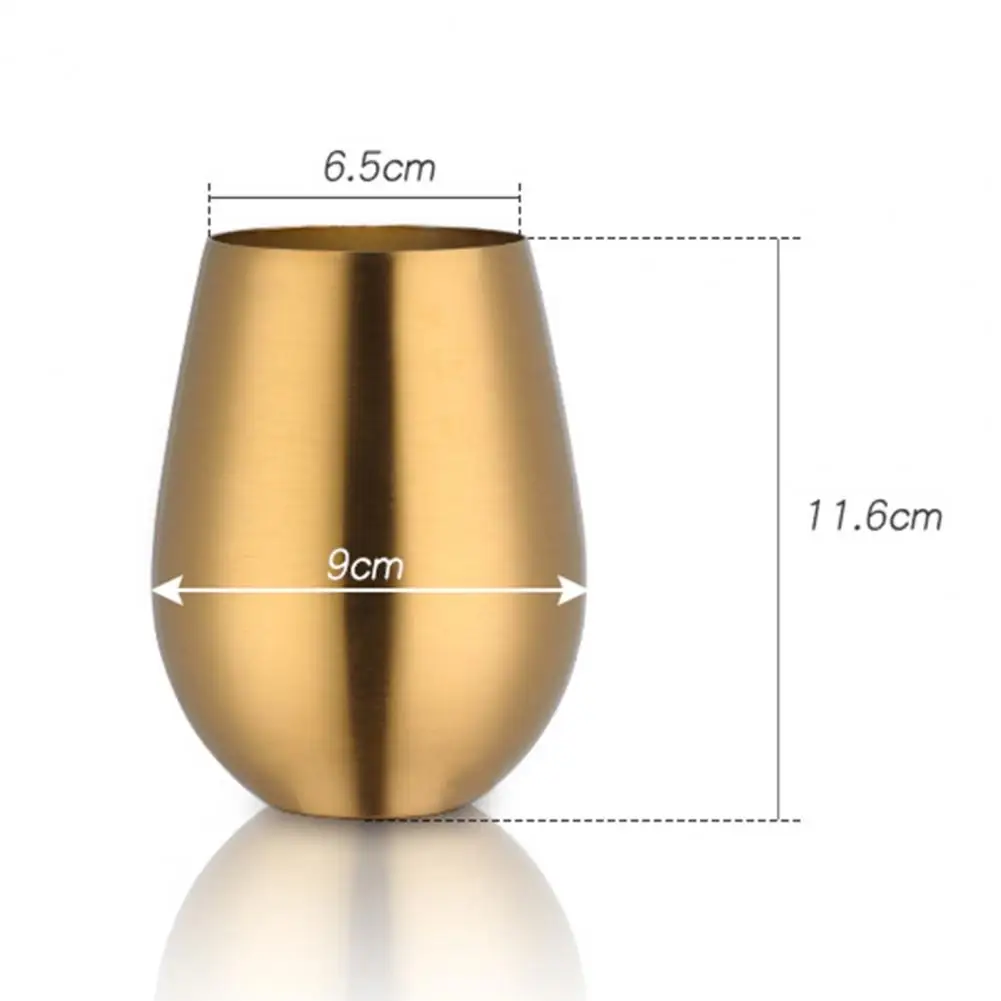 

Colorful Durable 304 Stainless Steel Wine Glasses Coffee Drink Beverage Beer Drinkware Water Cup Home Kitchen Cafe Supplies