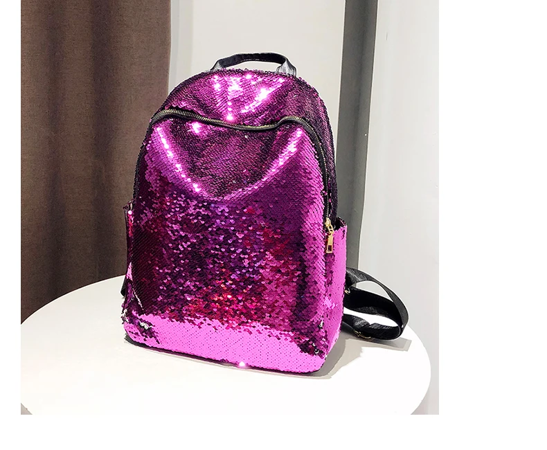 Блестящий женский рюкзак с блестками, большая вместительность, Mochila Feminina, кожаный рюкзак для девочек, дорожные школьные сумки XA113H