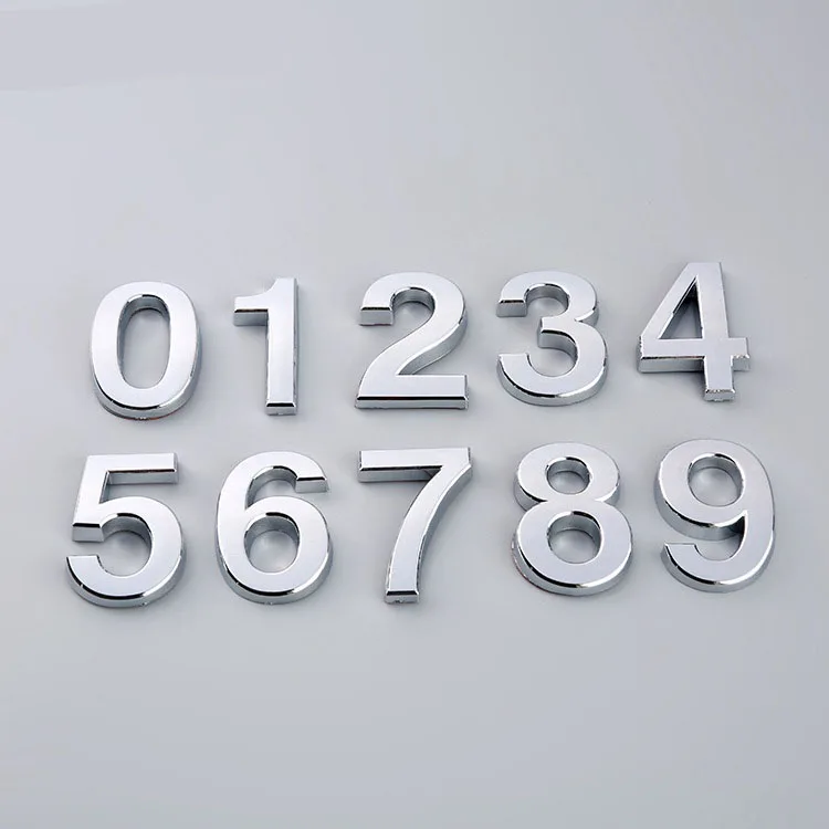 1 шт. 0-9 ABS пластик Материал серебряное покрытие 5 см Отель пол цифровой вывески