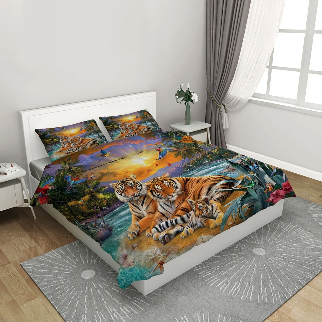 

Luxury Swans 3D Bedding Sets Comforter Quilt Cover Duvet Set 2/3pc Queen King Double Single Size Home Textiles Animal Design