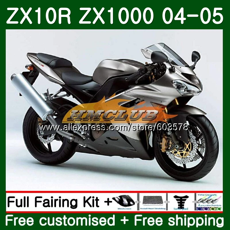 

Корпус для KAWASAKI ZX 1000 CC ZX 10 R ZX-10R 04 05 116CL.33 ZX10R 04 05 ZX1000CC 1000CC ZX 10R 2004 2005, титановый обтекатель