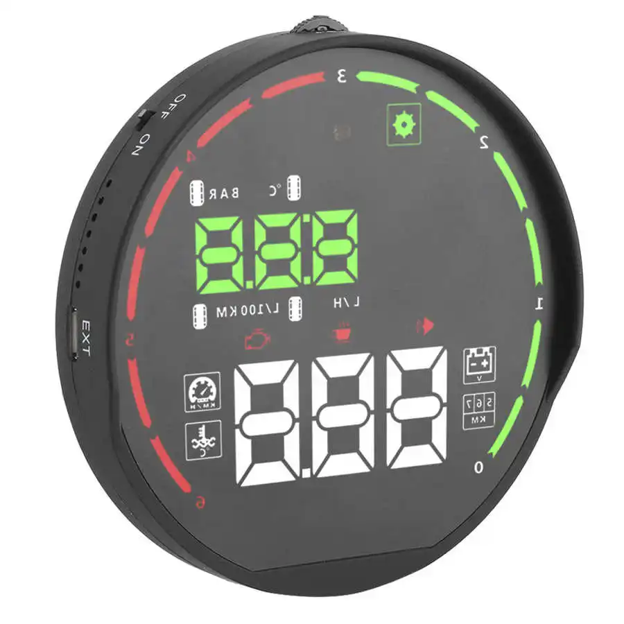 Автомобильный HUD телефон Bluetooth дисплей цветной OBD II сканер скорость охлаждающей