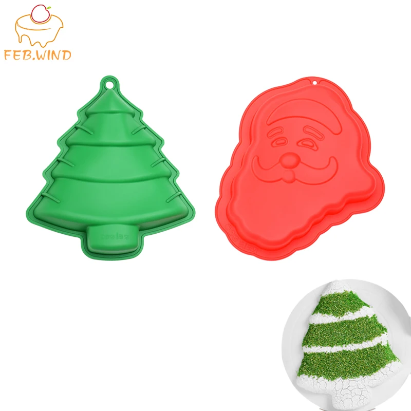 Силиконовая форма для выпечки рождественской елки Санта Клауса 131 | Дом и сад