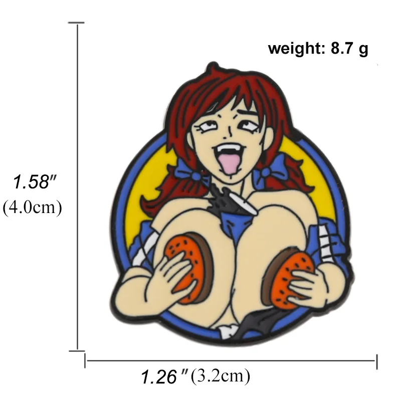 Эмалированные заколки с красивой девушкой милые модные аниме значки лацканами