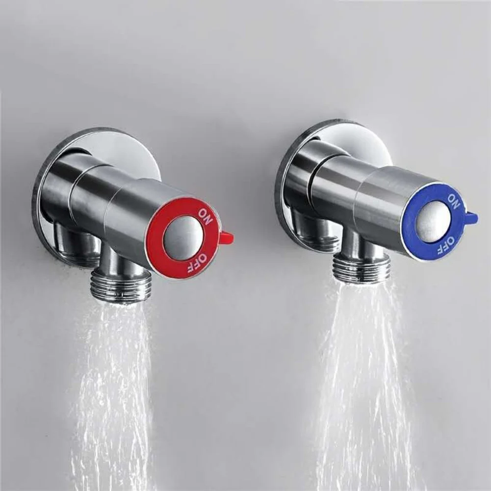 Угловой клапан из нержавеющей стали для раковины в туалете стопор холодной и