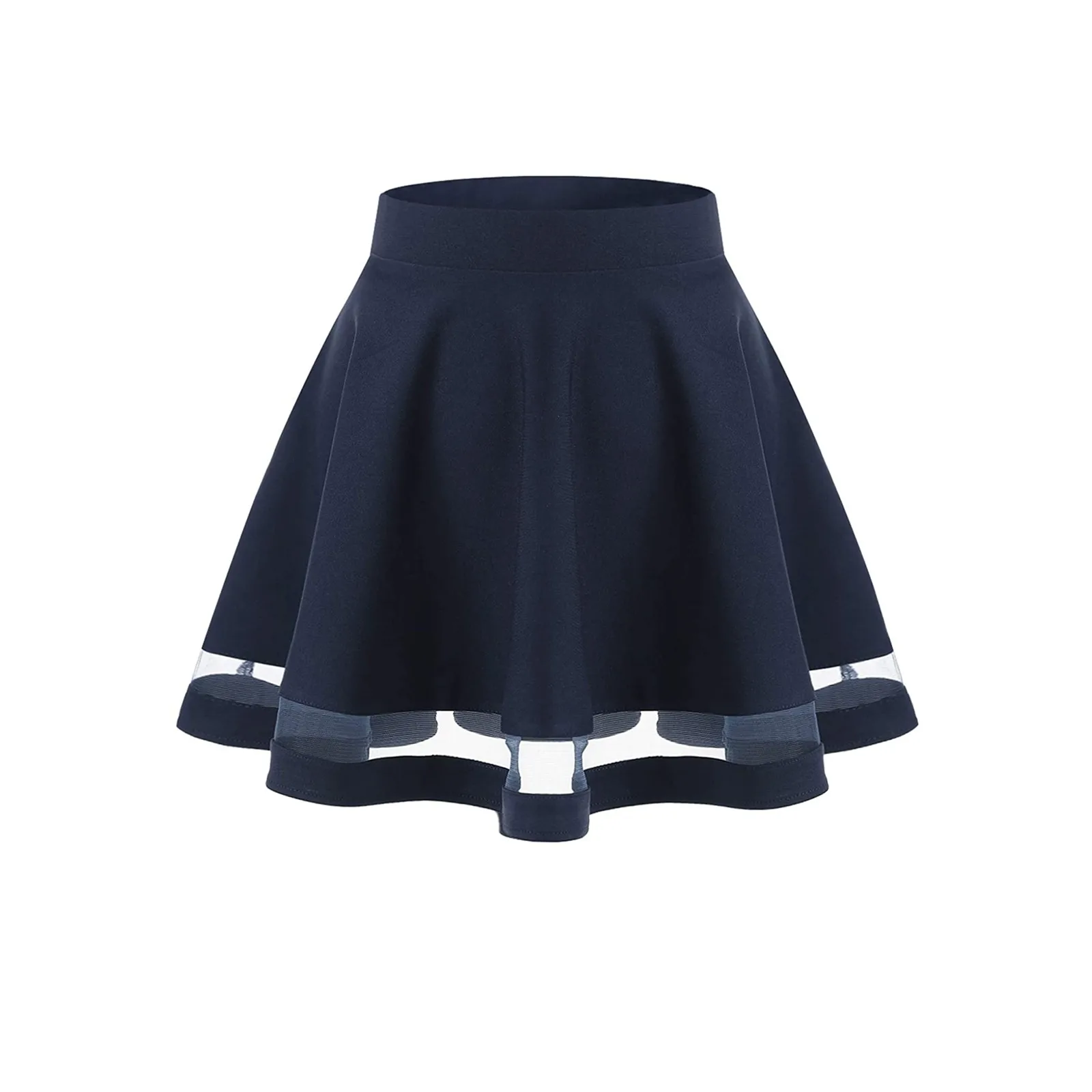 

Casual Solid Mini Pleated Skirts Shorts Lace High Waisted Short Skirt Korean Preppy Style Summer Dance 2021 A-line Skater Skirt