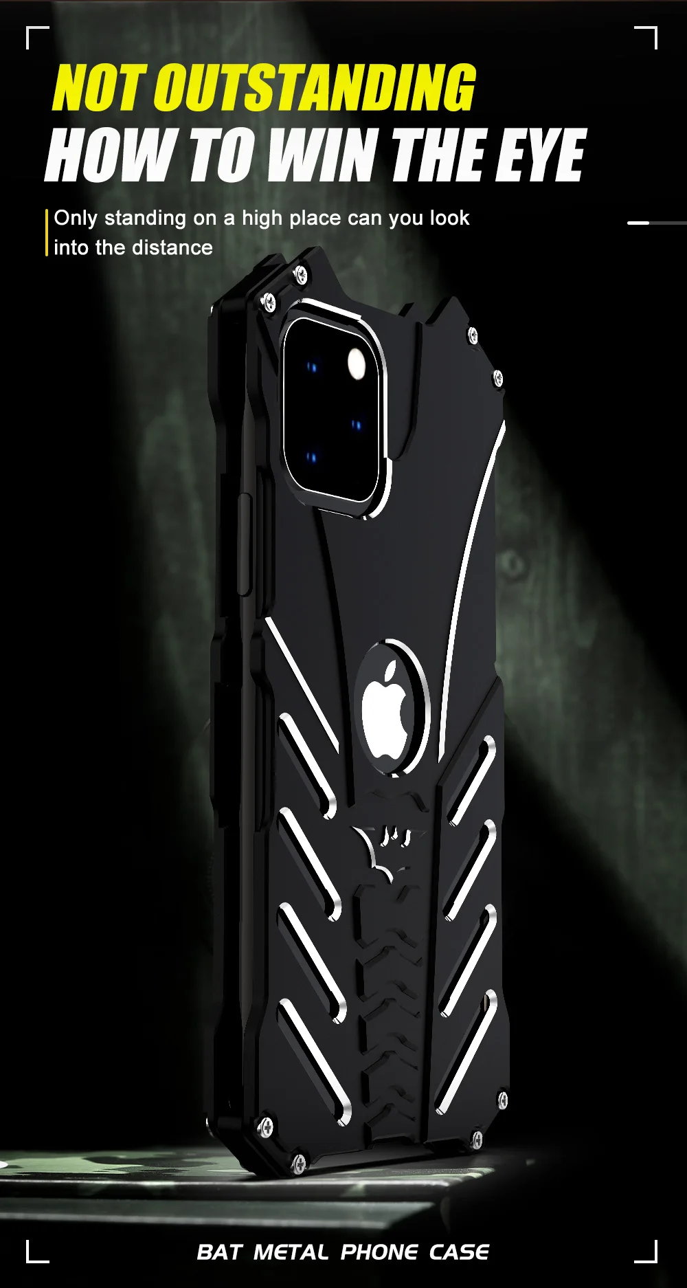Металлические чехлы для телефонов серии «летучая мышь» для Apple iphone 11, чехол для iphone 11 pro max, Алюминиевый металлический корпус, теплоотвод+ ремни