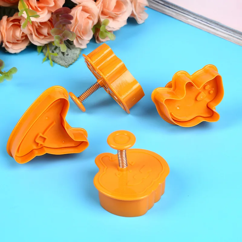 4 шт./компл. для приготовления печенья 3D Снеговик животных Плунжер резак кухня