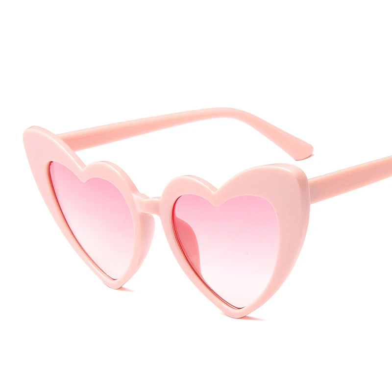 

Cute Pink Heart Sunglasses Women 2021 Full Frame Multiple Colors Red Sun Glasses Vintage Fashion Party Gifts Gafas De Sol UV400