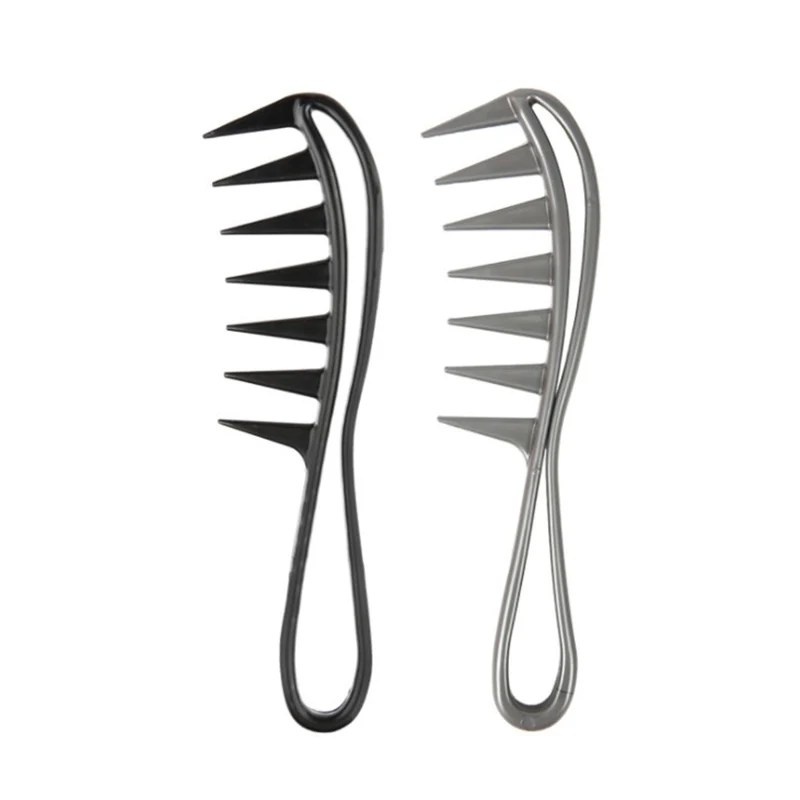 

Plastic Wide Tooth Comb Detangler Curly Hair Salon Hairdressing Comb