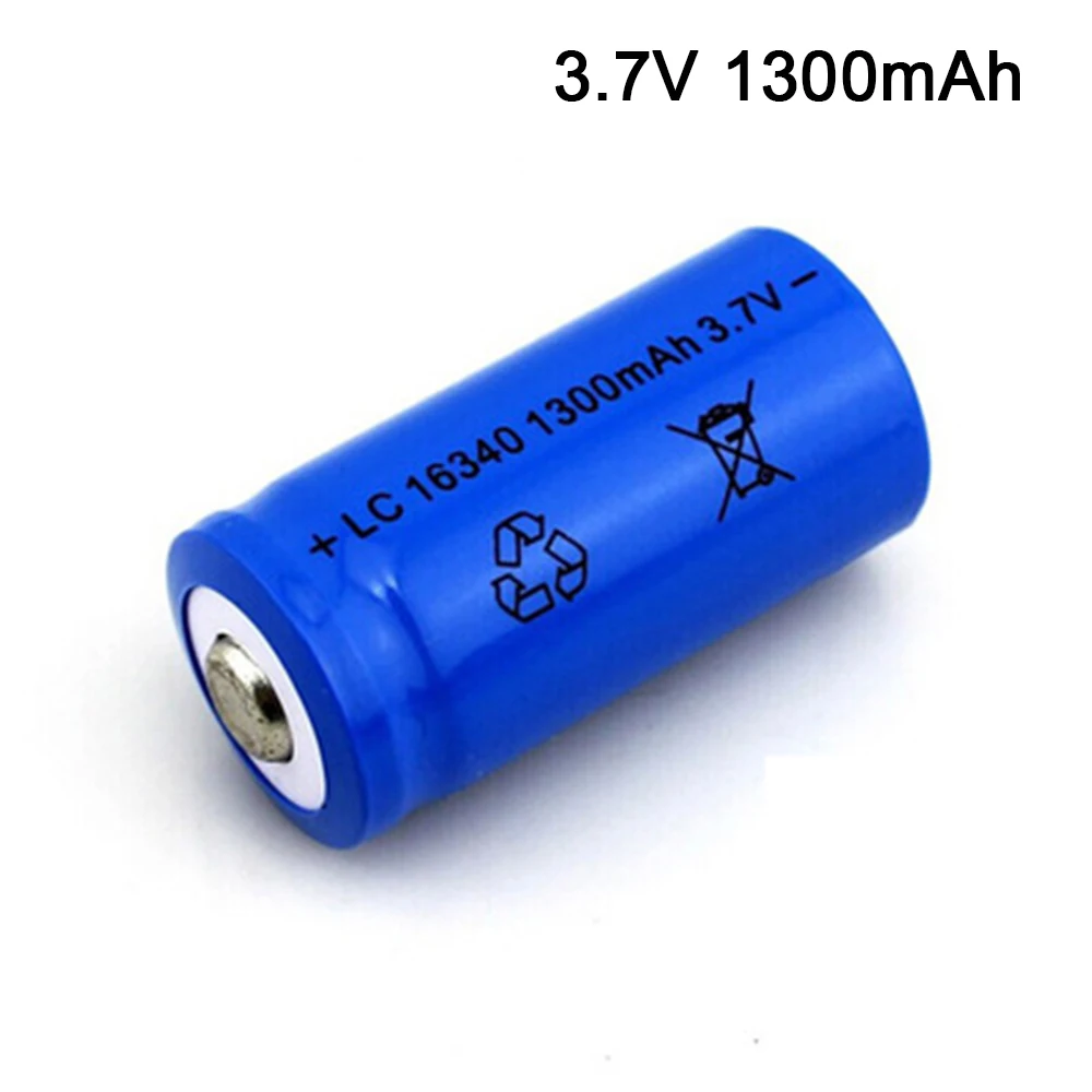 2/4 шт/комплект перезаряжаемый CR123A 16340 1300mAh 3 7 V литий ионный аккумулятор для