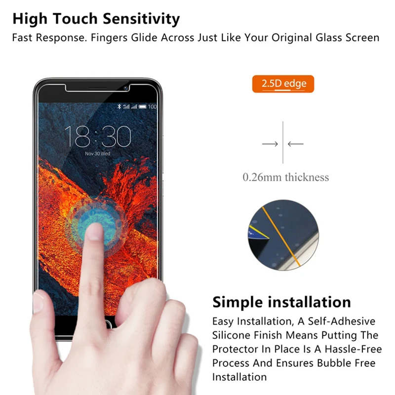 Закаленное стекло HD для Meizu Pro 7 Plus 6 5 MX6 MX5 MX4 стеклянная прозрачная пленка экрана