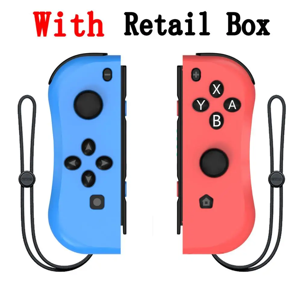Blue Red With Box Управление Bluetooth Джойстик для Joycon Joy Con геймпад Nitendo nintendo Zend переключатель управление Лер триггер джойстик игровая консольная панель - Цвет: Blue Red With Box