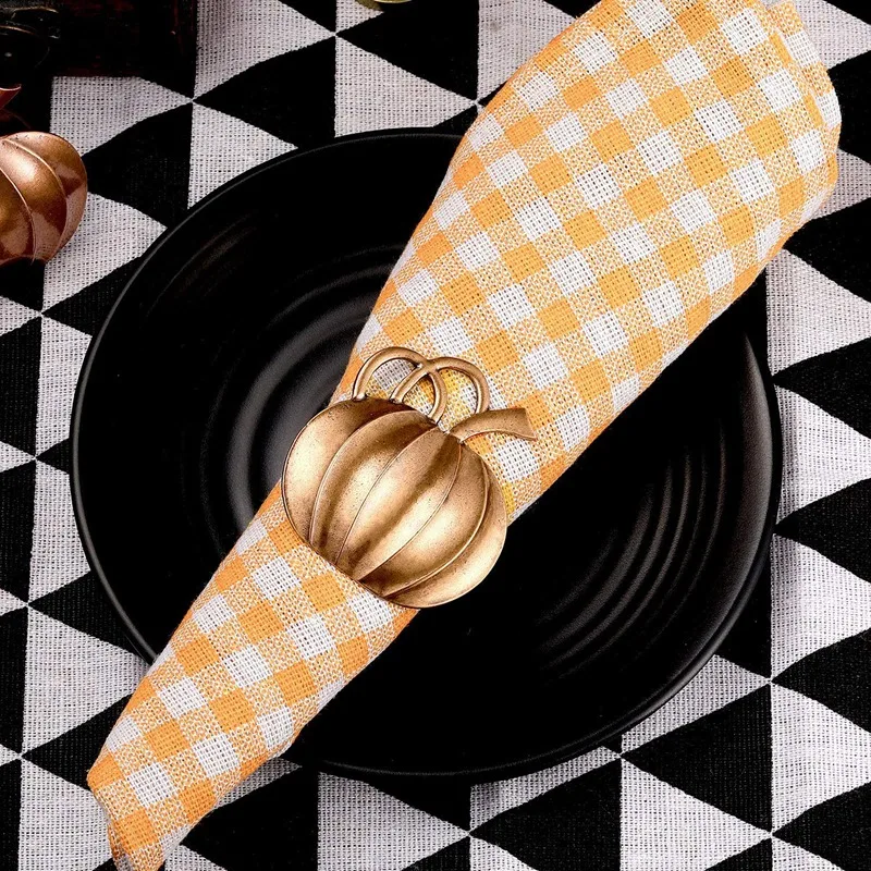 

Pumpkin Napkin Rings Halloween Napkin Ring Holders Pumpkin Dinner Tables Rings for Halloween, Family Gatherings (12 Pcs)