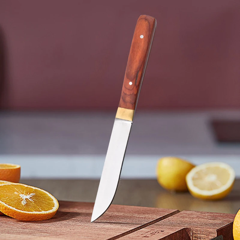 

Roast whole lamb small knife wooden handle hand meat knife outdoor grilled lamb knife stainless steel multi-function knifeknifes